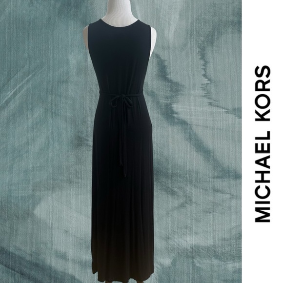 Michael Kors Black Empire Waist Jersey Dress, Size XS, MSRP $128 - Picture 3 of 6